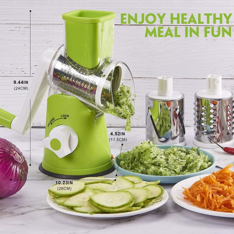 3 in 1 Manual Tabletop Drum Grater