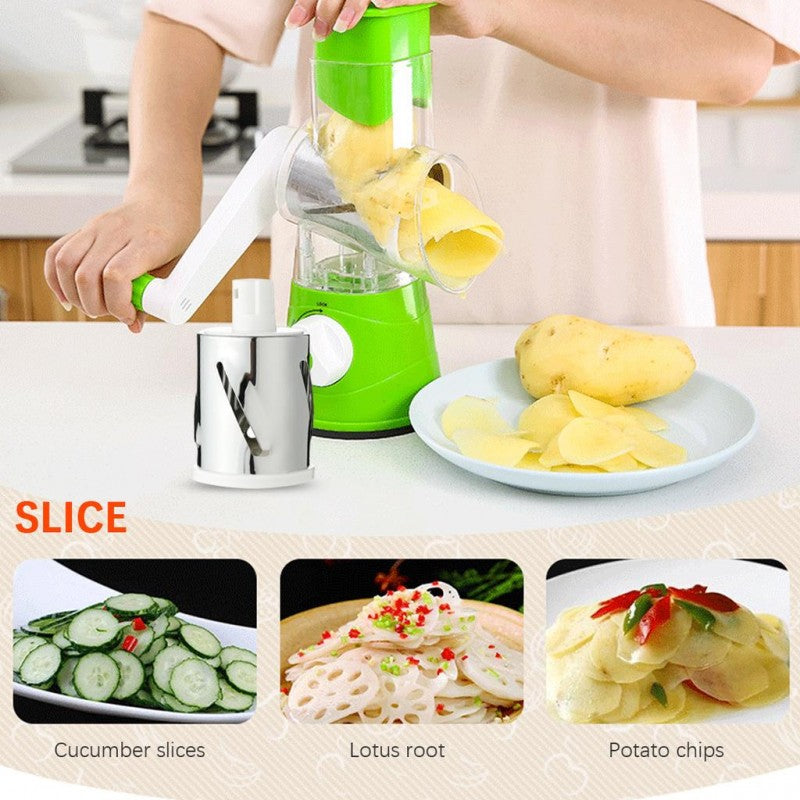 3 in 1 Manual Tabletop Drum Grater