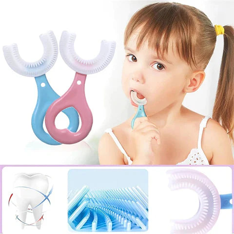 👶New Combo Pack 4 in 1 Baby Fruit Pacifier - Baby Silicon Spoon Feeder Best Soother - Pair of Kneepad - Best Silicone U Tooth Brush👶