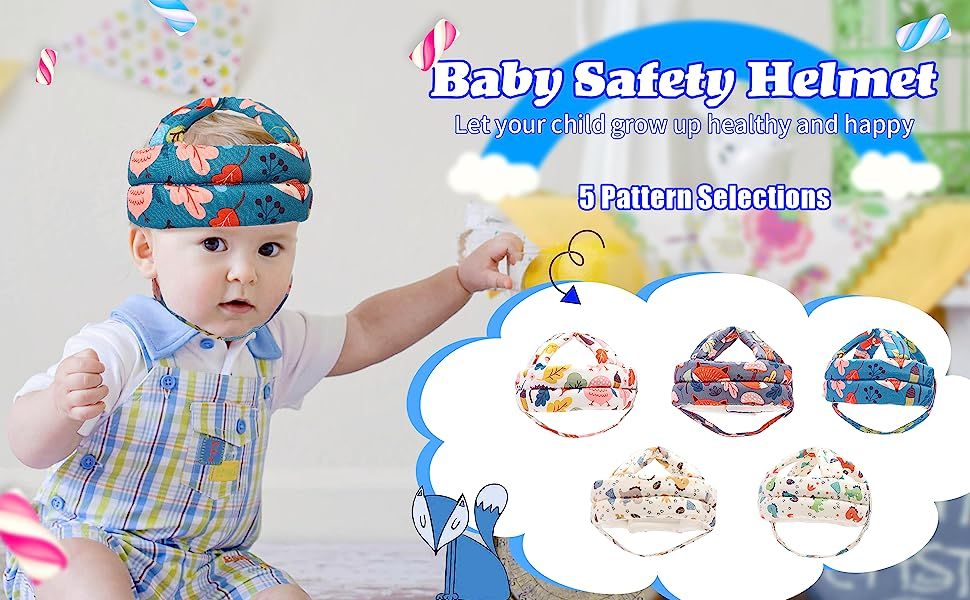 🤠Baby Toddler Baby Safety Helmet Head Protector Pillow Head Protection Pad🤠